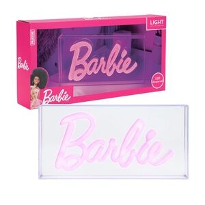 NWT Barbie Logo LED Neon Pink Light‎ Sign - USB Powered